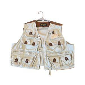 Men's Multi-Pocket Beige Vest